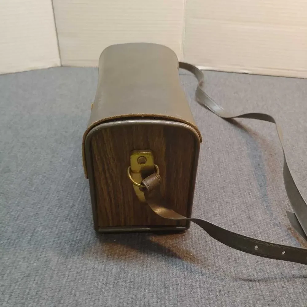 Vintage Kodak Instamatic 104 Camera Case Brown Leather Shoulder Bag